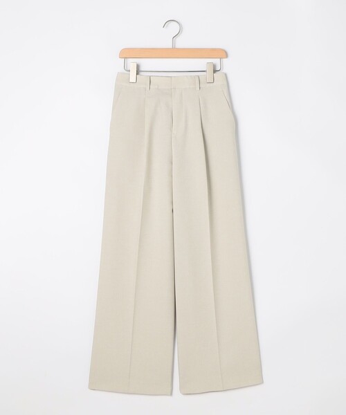 NOLLEY'S LIGHT(ノーリーズライト)の「《セットアップ対応》リサイクルリネンライク ワンタックセミワイドパンツ(その他パンツ・レディース・ネイビー/ベージュ・36/38)」の19枚目の写真