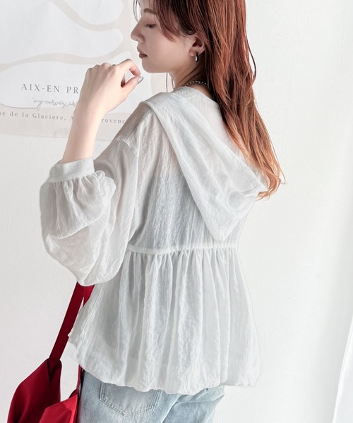 リネンのバルーンブラウス journal standard luxe｜リネンキャンバス バルーンシャツ