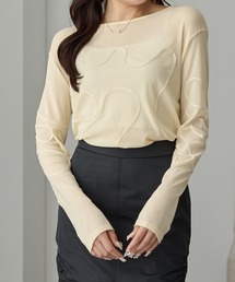 Cieluna | 【Cieluna】コード刺繍シアーロングスリーブカットソー(Tシャツ/カットソー)