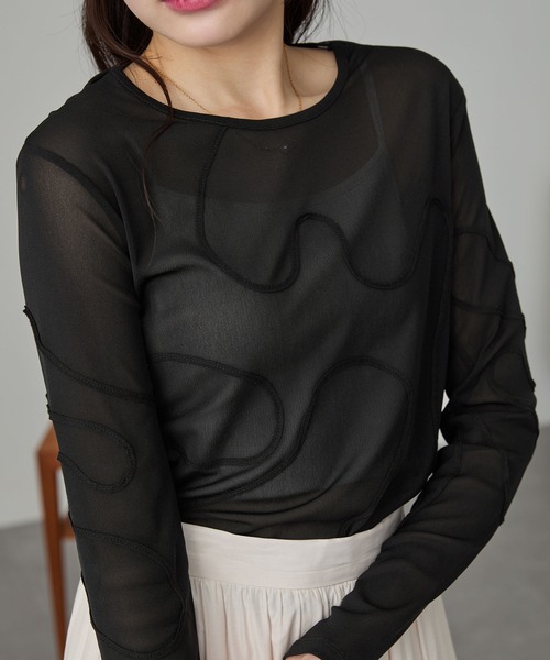 Cieluna（シエルナ）の「【Cieluna】コード刺繍シアーロング