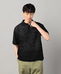 COMME CA MEN | メッシュ編み ニットポロ(ニット/セーター)