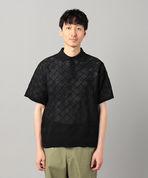 COMME CA MEN(コムサメン)の「メッシュ編み ニットポロ(ニット/セーター・メンズ・ブラック・M/L)」の6枚目の写真
