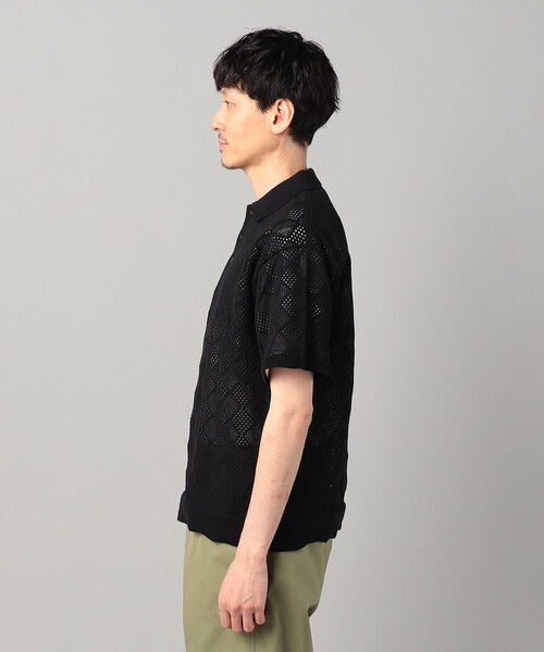 COMME CA MEN(コムサメン)の「メッシュ編み ニットポロ(ニット/セーター・メンズ・ブラック・M/L)」の7枚目の写真