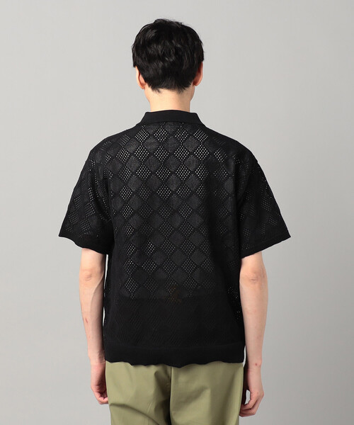 COMME CA MEN(コムサメン)の「メッシュ編み ニットポロ(ニット/セーター・メンズ・ブラック・M/L)」の8枚目の写真