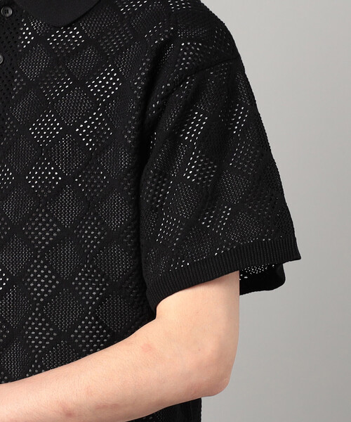 COMME CA MEN(コムサメン)の「メッシュ編み ニットポロ(ニット/セーター・メンズ・ブラック・M/L)」の10枚目の写真