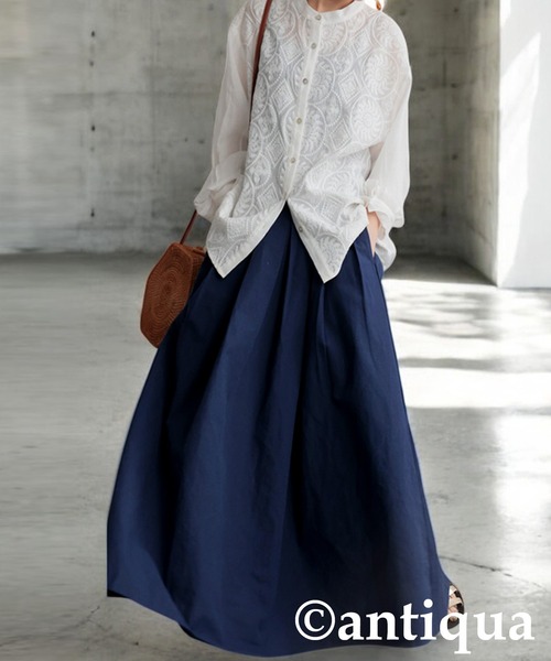 セール】リネンフレアスカート（スカート）｜antiqua（アンティカ）の