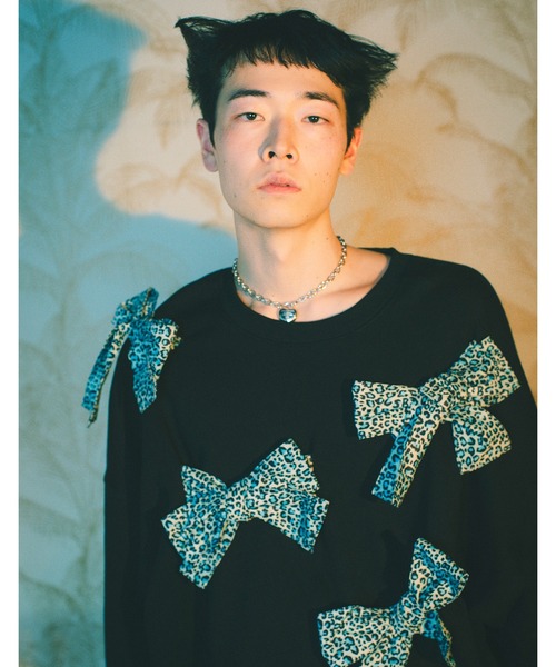 Little sunny bite（リトルサニーバイト）の「leopard sweat top（スウェット・レディース・ピンク/ブラック/ヘザーグレー・SMALL/MEDIUM）」の4枚目の写真