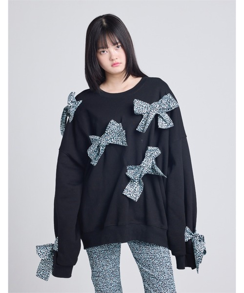 Little sunny bite（リトルサニーバイト）の「leopard sweat top（スウェット・レディース・ピンク/ブラック/ヘザーグレー・SMALL/MEDIUM）」の6枚目の写真