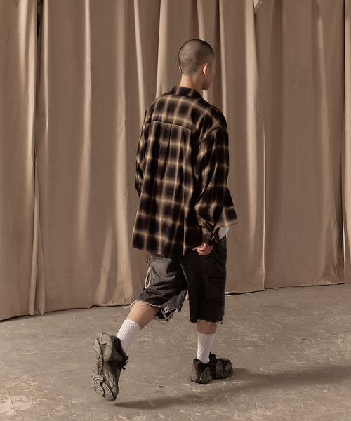 LIBERE(リベーレ)の「LIBERE リベーレ / WORK HALF PANTS ワイドシルエットペインターハーフパンツ / 251312-251313(デニムパンツ・メンズ・ブラック/ブルー・MEDIUM/SMALL/LARGE)」の22枚目の写真