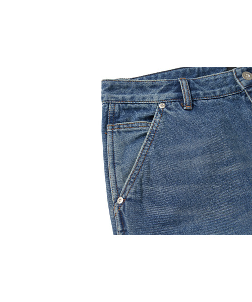 LIBERE(リベーレ)の「LIBERE リベーレ / WORK HALF PANTS ワイドシルエットペインターハーフパンツ / 251312-251313(デニムパンツ・メンズ・ブラック/ブルー・MEDIUM/SMALL/LARGE)」の13枚目の写真