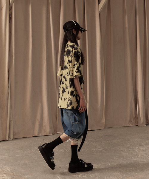 LIBERE(リベーレ)の「LIBERE リベーレ / WORK HALF PANTS ワイドシルエットペインターハーフパンツ / 251312-251313(デニムパンツ・メンズ・ブラック/ブルー・MEDIUM/SMALL/LARGE)」の5枚目の写真