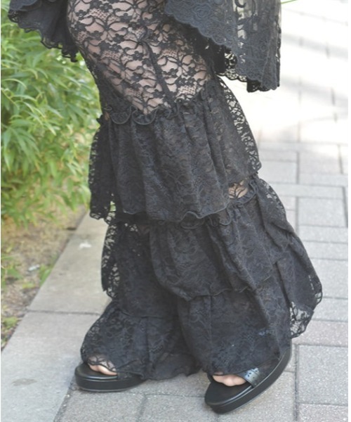 axes femme（アクシーズファム）の「ペチパン付レースレギンス（その他パンツ・レディース・ブラック/ホワイト・FREE）」の16枚目の写真