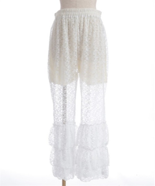 axes femme（アクシーズファム）の「ペチパン付レースレギンス（その他パンツ・レディース・ブラック/ホワイト・FREE）」の6枚目の写真