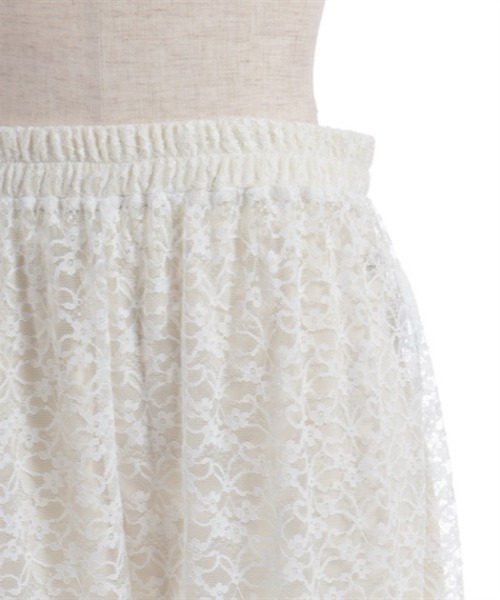 axes femme（アクシーズファム）の「ペチパン付レースレギンス（その他パンツ・レディース・ブラック/ホワイト・FREE）」の3枚目の写真