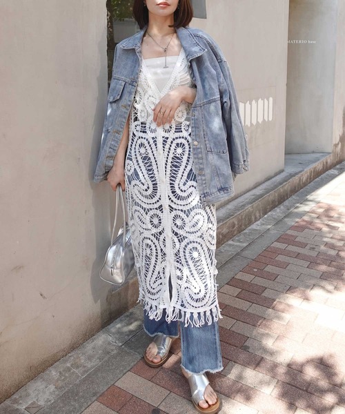 クロシェ★フリンジ★ワンピース★ ZIMMERMANN Tallow Waterfall Frill 1PC Spliced Online | Zimmermann