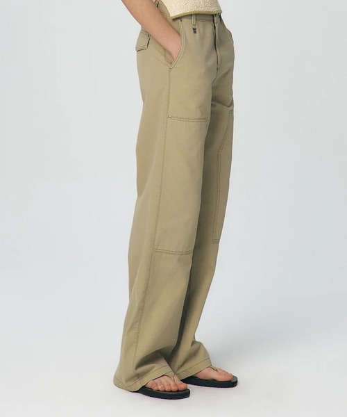 KUME(クメ)の「KUME/クメ Semi Wide Cargo Work Denim Pants デニム 秋物 秋服 2026年秋冬(デニムパンツ・レディース・オリーブ・S/M/L)」の7枚目の写真