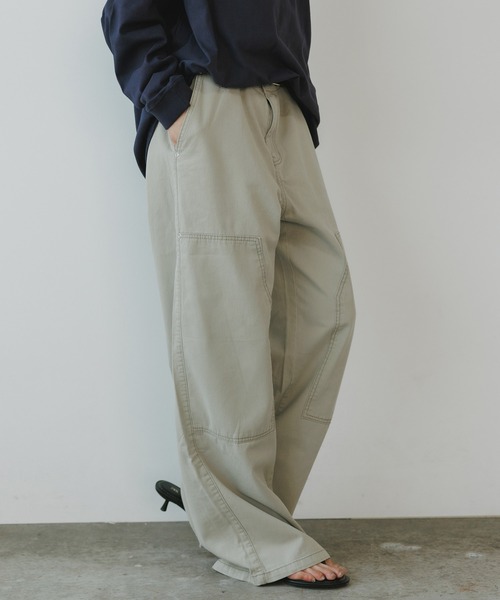 KUME デニム Side Frayed Wide Denim Pants