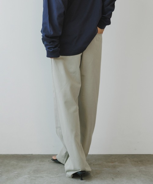 KUME(クメ)の「KUME/クメ Semi Wide Cargo Work Denim Pants デニム 秋物 秋服 2026年秋冬(デニムパンツ・レディース・オリーブ・S/M/L)」の12枚目の写真