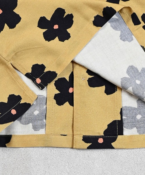 MARKEY'S（マーキーズ）の「総柄オープンカラー半袖シャツ【セットアップ可能】（セットアップ・キッズ・ブルー/ベージュ・90/100/110/120/130/140/150）」の7枚目の写真