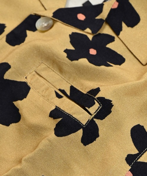 MARKEY'S（マーキーズ）の「総柄オープンカラー半袖シャツ【セットアップ可能】（セットアップ・キッズ・ブルー/ベージュ・90/100/110/120/130/140/150）」の9枚目の写真