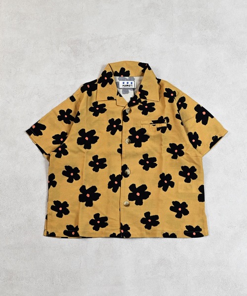 MARKEY'S（マーキーズ）の「総柄オープンカラー半袖シャツ【セットアップ可能】（セットアップ・キッズ・ブルー/ベージュ・90/100/110/120/130/140/150）」の12枚目の写真