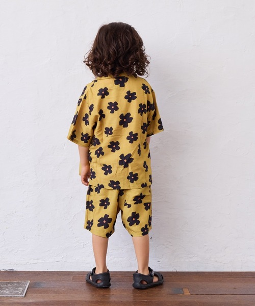 MARKEY'S（マーキーズ）の「総柄オープンカラー半袖シャツ【セットアップ可能】（セットアップ・キッズ・ブルー/ベージュ・90/100/110/120/130/140/150）」の14枚目の写真