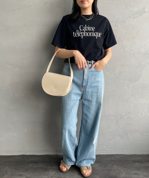 THE SHINZONE（ザ　シンゾーン）の「[THE SHINZONE/ザ シンゾーン] キャビン テレフォン Tシャツ（Tシャツ/カットソー・レディース・ホワイト/ブラック・0）」の4枚目の写真
