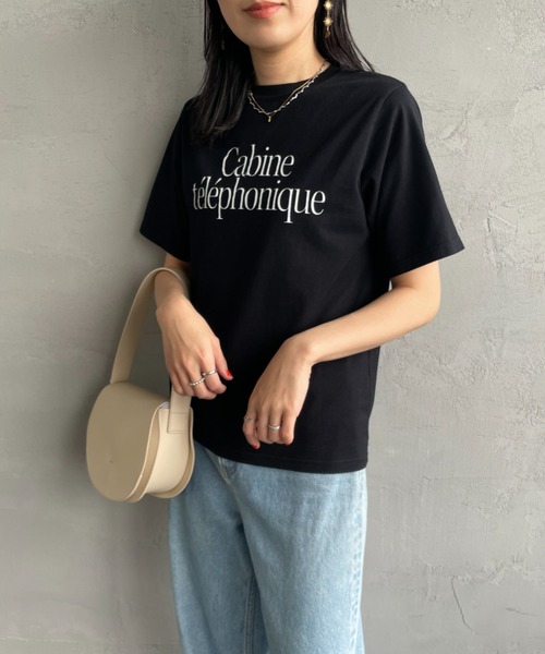 THE SHINZONE（ザ　シンゾーン）の「[THE SHINZONE/ザ シンゾーン] キャビン テレフォン Tシャツ（Tシャツ/カットソー・レディース・ホワイト/ブラック・0）」の18枚目の写真