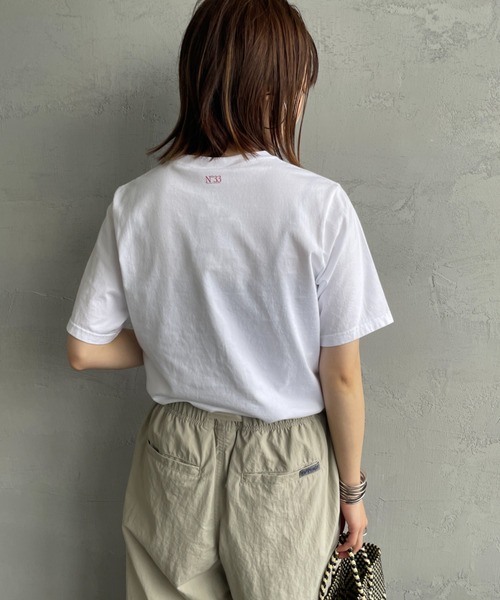 THE SHINZONE（ザ　シンゾーン）の「[THE SHINZONE/ザ シンゾーン] キャビン テレフォン Tシャツ（Tシャツ/カットソー・レディース・ホワイト/ブラック・0）」の5枚目の写真
