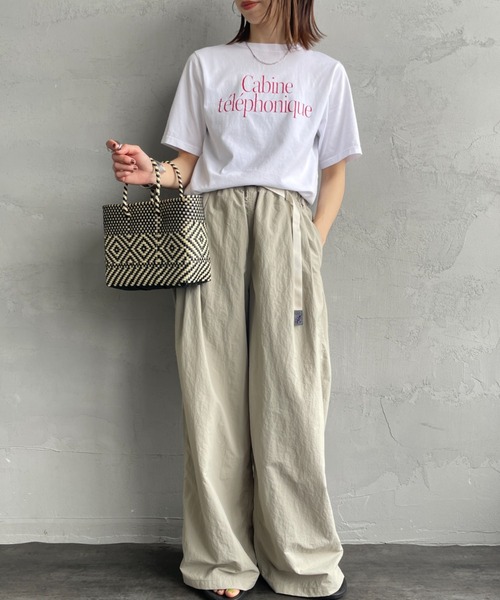 THE SHINZONE（ザ　シンゾーン）の「[THE SHINZONE/ザ シンゾーン] キャビン テレフォン Tシャツ（Tシャツ/カットソー・レディース・ホワイト/ブラック・0）」の6枚目の写真
