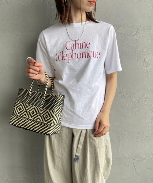 THE SHINZONE（ザ　シンゾーン）の「[THE SHINZONE/ザ シンゾーン] キャビン テレフォン Tシャツ（Tシャツ/カットソー・レディース・ホワイト/ブラック・0）」の8枚目の写真
