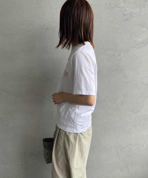 THE SHINZONE（ザ　シンゾーン）の「[THE SHINZONE/ザ シンゾーン] キャビン テレフォン Tシャツ（Tシャツ/カットソー・レディース・ホワイト/ブラック・0）」の9枚目の写真