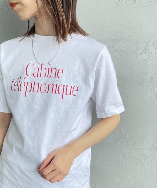 THE SHINZONE（ザ　シンゾーン）の「[THE SHINZONE/ザ シンゾーン] キャビン テレフォン Tシャツ（Tシャツ/カットソー・レディース・ホワイト/ブラック・0）」の11枚目の写真
