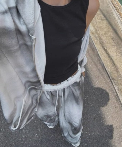 ARULE(アルール)の「A'GEM/9 × .kom 『ARULE/アルール』 スプレー加工スウェットパンツ(スウェットパンツ・メンズ・ホワイト×ブラック/ブラック・FREE)」の15枚目の写真