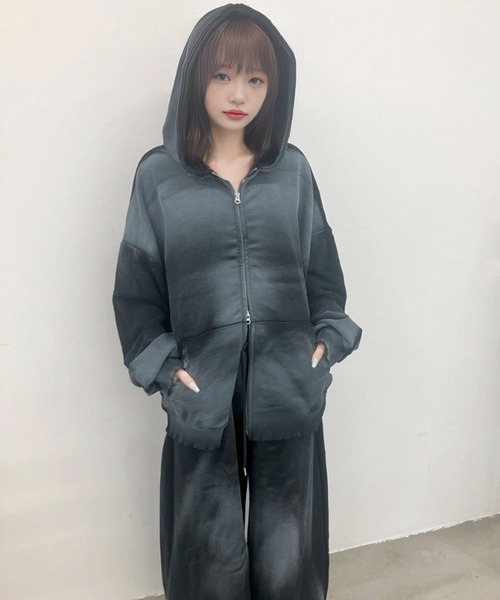 A'GEM/9 × .kom 『ARULE/アルール』 スプレー加工スウェットパンツ