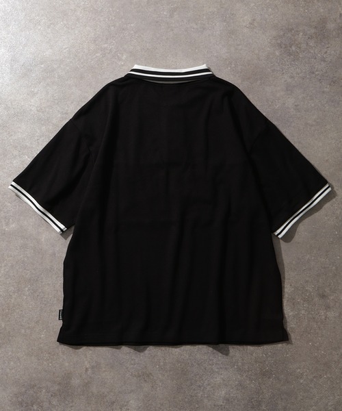 THRASHER(スラッシャー)の「【THRASHER/スラッシャー】ロゴ刺繍ライン半袖ポロTシャツ(ポロシャツ・メンズ・ネイビー/ブラック/ホワイト・M/L/XL)」の8枚目の写真