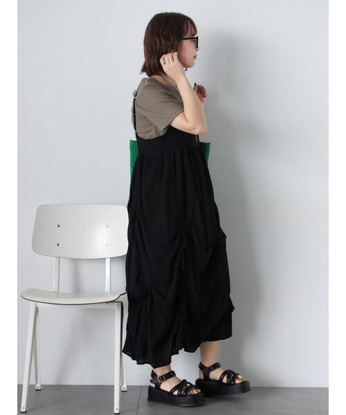 ehka sopo(エヘカソポ)の「柄アソートリブクルーカットソー(Tシャツ/カットソー・レディース・キナリ/モカ/オフホワイト/ブラック・F)」の5枚目の写真