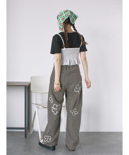 ehka sopo(エヘカソポ)の「柄アソートリブクルーカットソー(Tシャツ/カットソー・レディース・キナリ/モカ/オフホワイト/ブラック・F)」の19枚目の写真