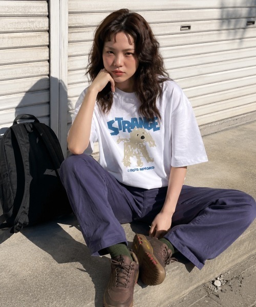 MAHAGRID(マハグリッド)の「『mahagrid/マハグリッド』STRANGE PUPPY TEE/ストレンジパピー Tシャツ(Tシャツ/カットソー・メンズ・チャコールグレー/ホワイト・L/M/S)」の13枚目の写真