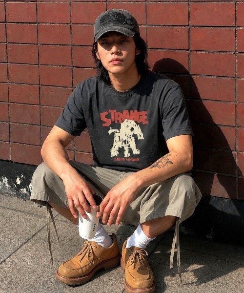 MAHAGRID(マハグリッド)の「『mahagrid/マハグリッド』STRANGE PUPPY TEE/ストレンジパピー Tシャツ(Tシャツ/カットソー・メンズ・チャコールグレー/ホワイト・L/M/S)」の14枚目の写真