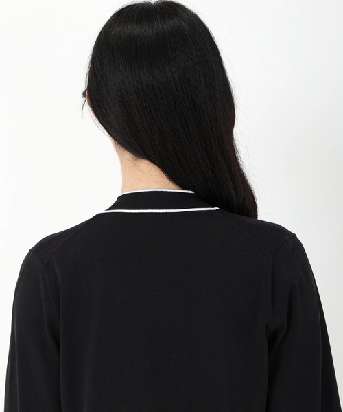UNIVERVAL MUSE（ユニバーバル ミューズ）の「バイカラーリボンボレロ（カーディガン/ボレロ・レディース・ブラック/オフホワイト・2）」の8枚目の写真