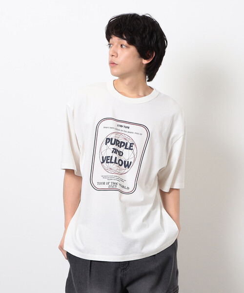 セール】フロスト加工ツアー風プリント半袖Tシャツ（Tシャツ