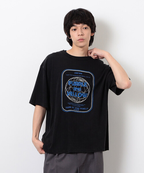 セール】フロスト加工ツアー風プリント半袖Tシャツ（Tシャツ
