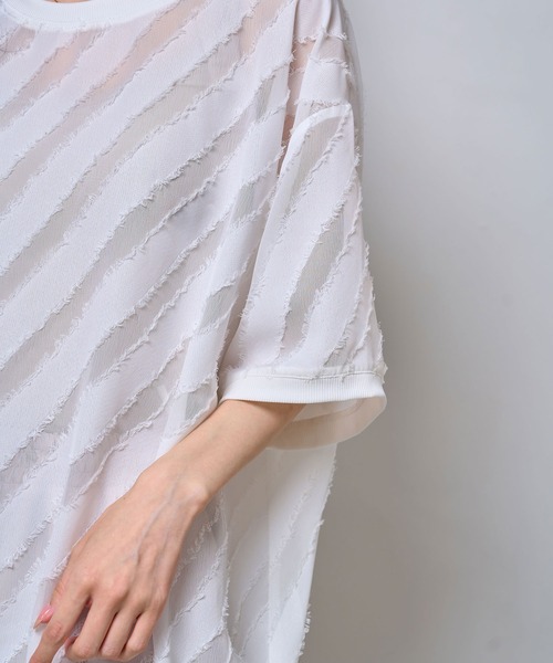 Nora Lily(ノラリリー)の「【Nora Lily】Sheer Gather Pullover(UNISEX)(その他トップス・メンズ・レッド/ライトブルー/ホワイト/ブラック・FREE)」の9枚目の写真