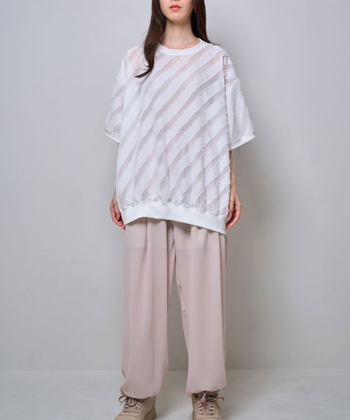 Nora Lily(ノラリリー)の「【Nora Lily】Sheer Gather Pullover(UNISEX)(その他トップス・メンズ・レッド/ライトブルー/ホワイト/ブラック・FREE)」の10枚目の写真