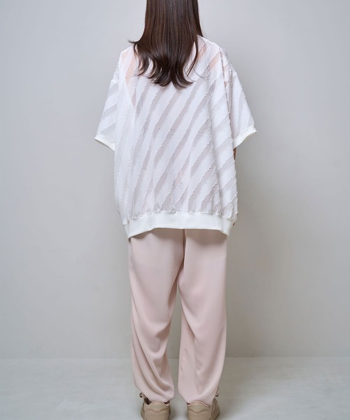 Nora Lily(ノラリリー)の「【Nora Lily】Sheer Gather Pullover(UNISEX)(その他トップス・メンズ・レッド/ライトブルー/ホワイト/ブラック・FREE)」の12枚目の写真