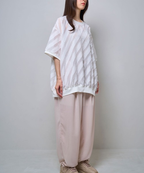 Nora Lily(ノラリリー)の「【Nora Lily】Sheer Gather Pullover(UNISEX)(その他トップス・メンズ・レッド/ライトブルー/ホワイト/ブラック・FREE)」の13枚目の写真