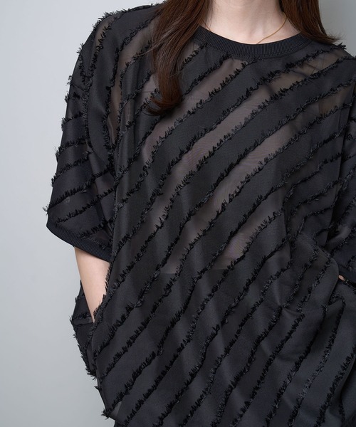 Nora Lily(ノラリリー)の「【Nora Lily】Sheer Gather Pullover(UNISEX)(その他トップス・メンズ・レッド/ライトブルー/ホワイト/ブラック・FREE)」の17枚目の写真