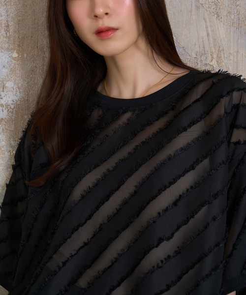 Nora Lily(ノラリリー)の「【Nora Lily】Sheer Gather Pullover(UNISEX)(その他トップス・メンズ・レッド/ライトブルー/ホワイト/ブラック・FREE)」の22枚目の写真