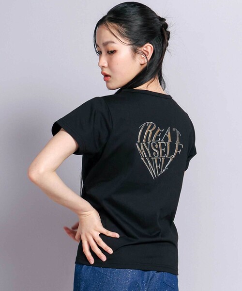 ZIDDY（ジディ）の「ジェルプリントTシャツ(130~160cm)（Tシャツ/カットソー・キッズ・ブラック/パープル・140cm/150cm/FREE/130cm）」の5枚目の写真